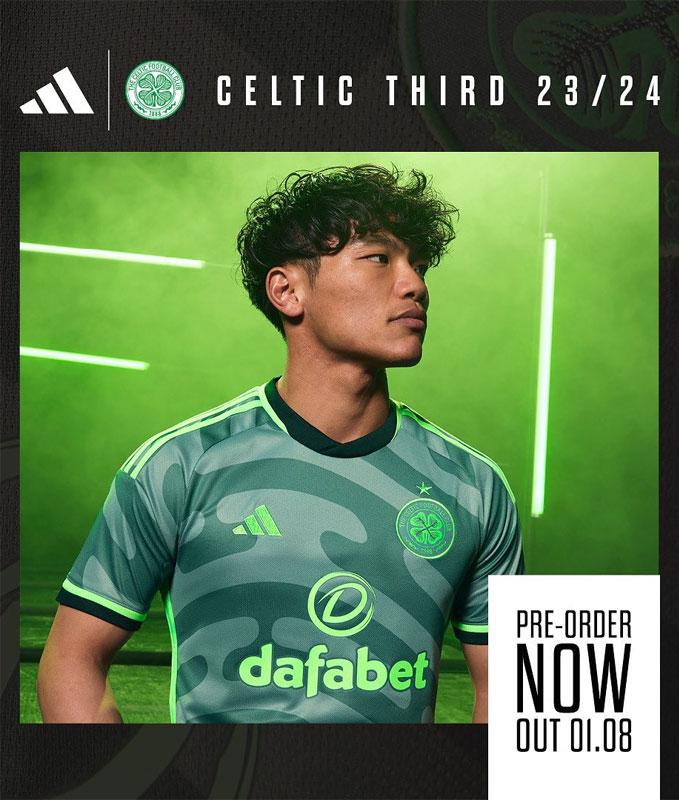 セルティックが23-24新サードユニを発表！「音楽の街グラスゴー」 をダイナミックに表現｜写真6