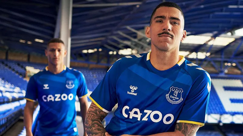 エヴァートン、「ダズル迷彩柄」の21-22新ユニフォームを発表！｜写真4