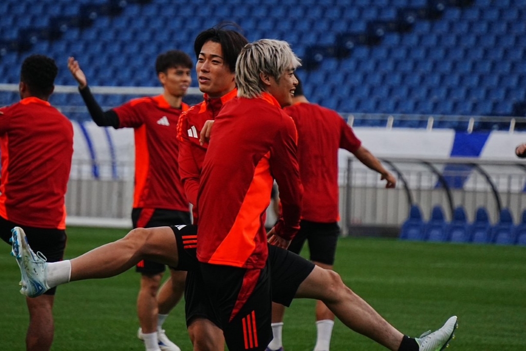 日本代表のイナズマ、FW伊東純也！Qoly編集部が代表練習取材で撮影したスピードスターの写真を公開｜写真4