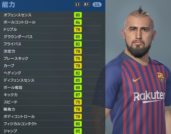 バルセロナの主力選手、『ウイイレ2019』での能力はこうなった｜写真38