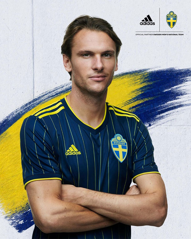 スウェーデン代表、「スタイリッシュ」なEURO2020新ユニフォームを発表！｜写真5