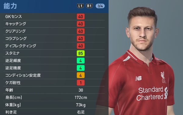 リヴァプールの主軸選手、『ウイイレ2019』での能力と顔はこんな感じ｜写真35
