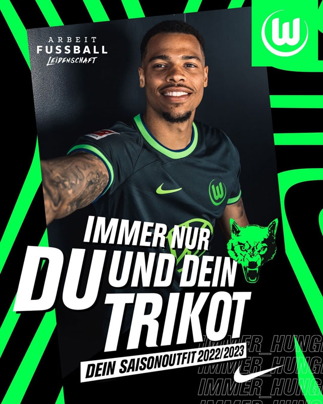 ヴォルフスブルク、2022-23新ユニフォームを発表！デザインは「偽装ペイント」｜写真10