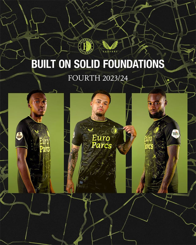 上田綺世はいつ着る？！フェイエノールト、最新ユニは「ロッテルダムの地図」をエレクトリカルに表現｜写真7