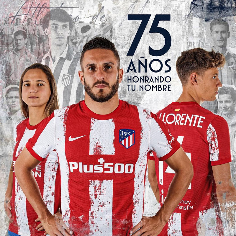 アトレティコ・マドリー、21-22新ユニフォームは「改名75周年」を祝うデザイン｜写真6