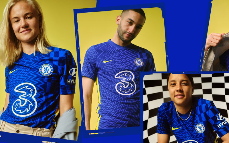 チェルシー、2021-22新ユニフォーム発表！「アート風デザイン」が斬新すぎる｜写真5