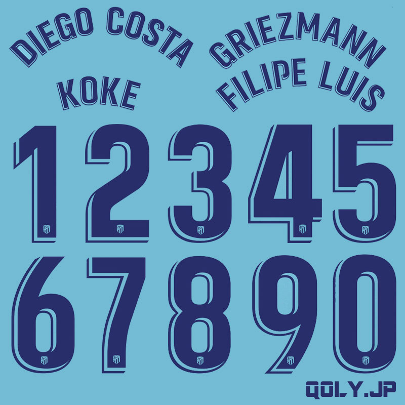 アトレティコ・マドリー、全身ブルーの2018-19アウェイキットを発表！背番号も掲載｜写真4