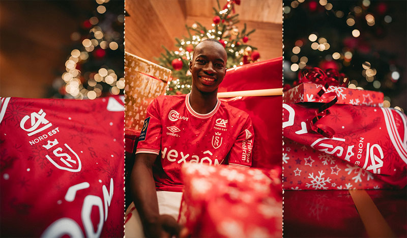 伊東純也も着る？スタッド・ランス、「雪の結晶」クリスマスユニフォームを発表｜写真5