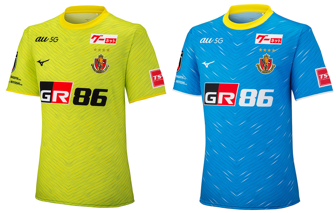 名古屋グランパス、V模様の2022アウェイユニフォーム！エンブレム上は「4つ星」｜写真4