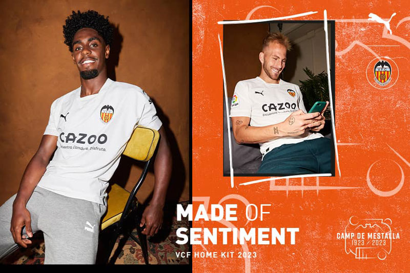 バレンシア、2022-23新ユニフォーム発表！エンブレムは「スタジアム100周年記念」｜写真6