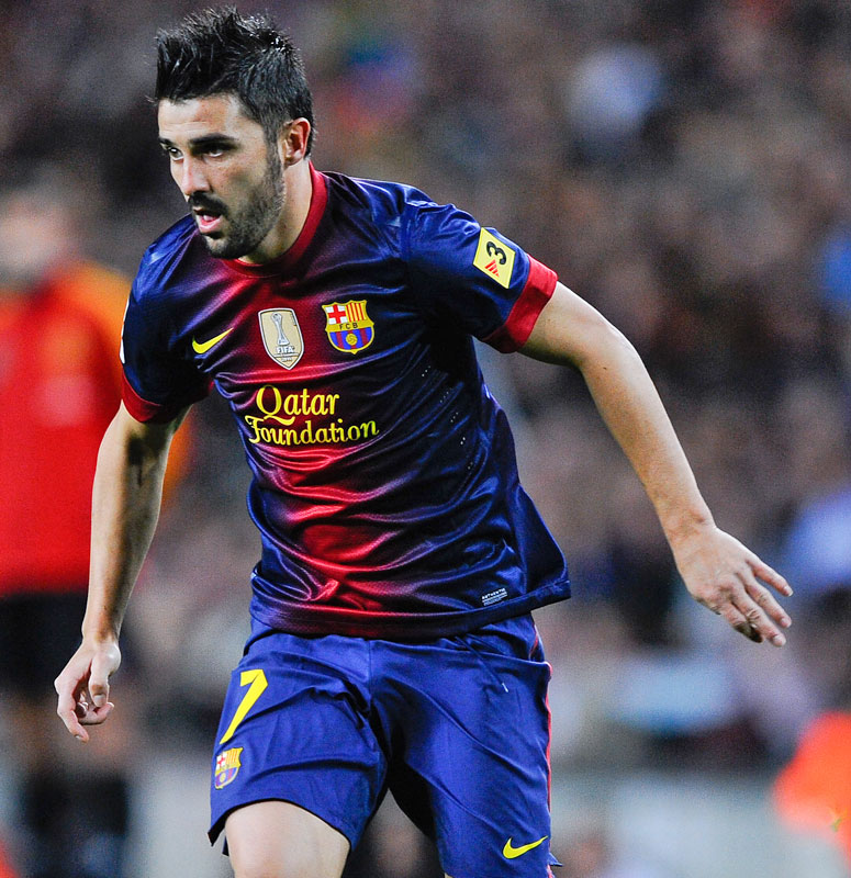 神戸移籍のダビド・ビジャ、「177ゴールを決めた名門時代」のユニフォーム｜写真12