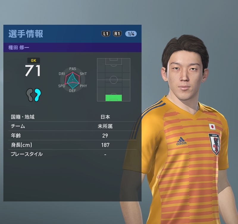 誰が一番似てる？森保監督の日本代表、『ウイイレ2019』ではこんな感じ｜写真10