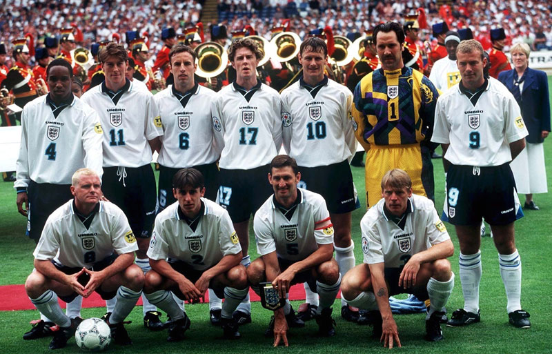 EURO伝説ユニ！1996年イングランド代表、ガスコイン「神ボレー」ユニフォーム｜写真3