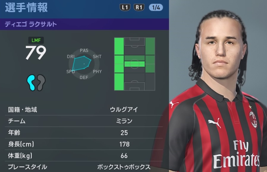 ウルグアイの有名選手たち、 『ウイイレ2019』での能力はこんな感じ｜写真9