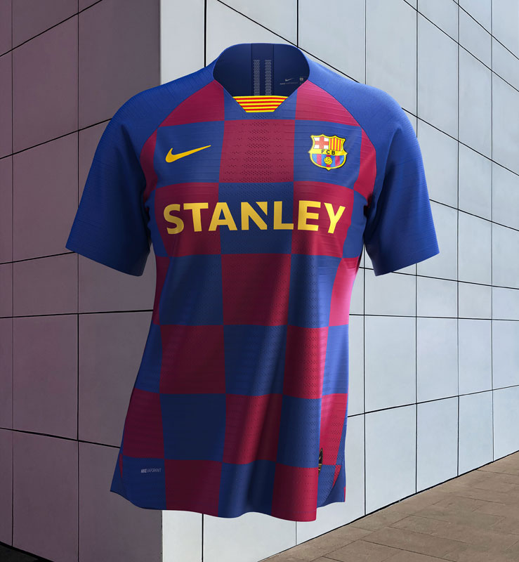 バルセロナ、2019-20新ユニフォームを発表！チェック柄は「歴史的街並み」｜写真6
