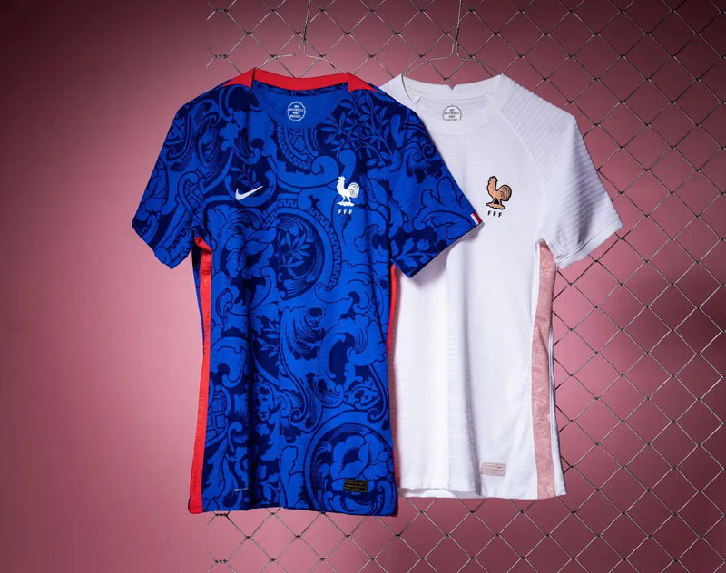 フランス女子代表、2022新ユニフォームを発表！ホームは「レトロ花柄」｜写真10