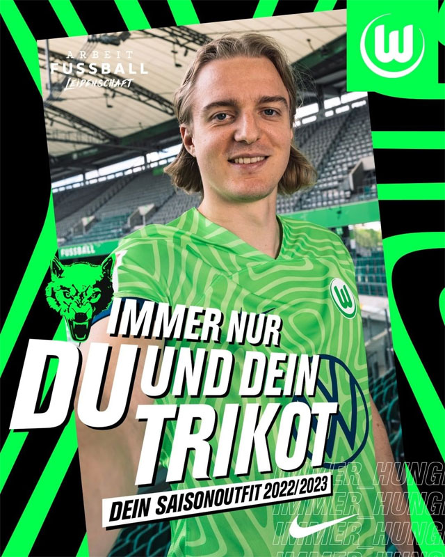 ヴォルフスブルク、2022-23新ユニフォームを発表！デザインは「偽装ペイント」｜写真9