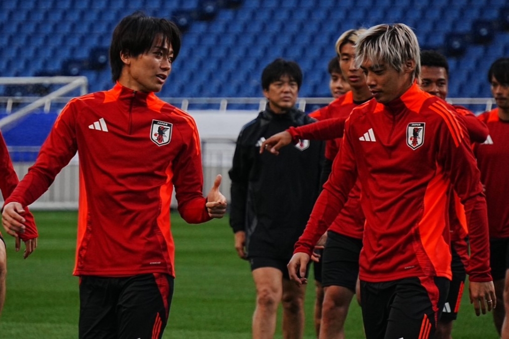 日本代表のイナズマ、FW伊東純也！Qoly編集部が代表練習取材で撮影したスピードスターの写真を公開｜写真3