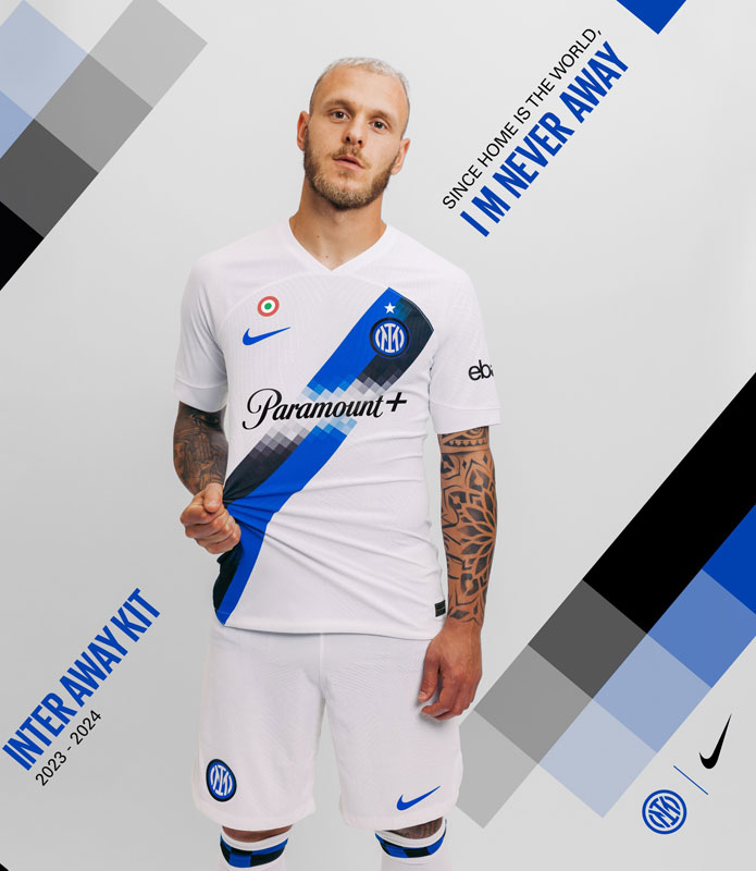 “タスキ”復活！インテルが23-24新アウェイユニフォームを発表　東京でのPSG戦でデビュー｜写真7