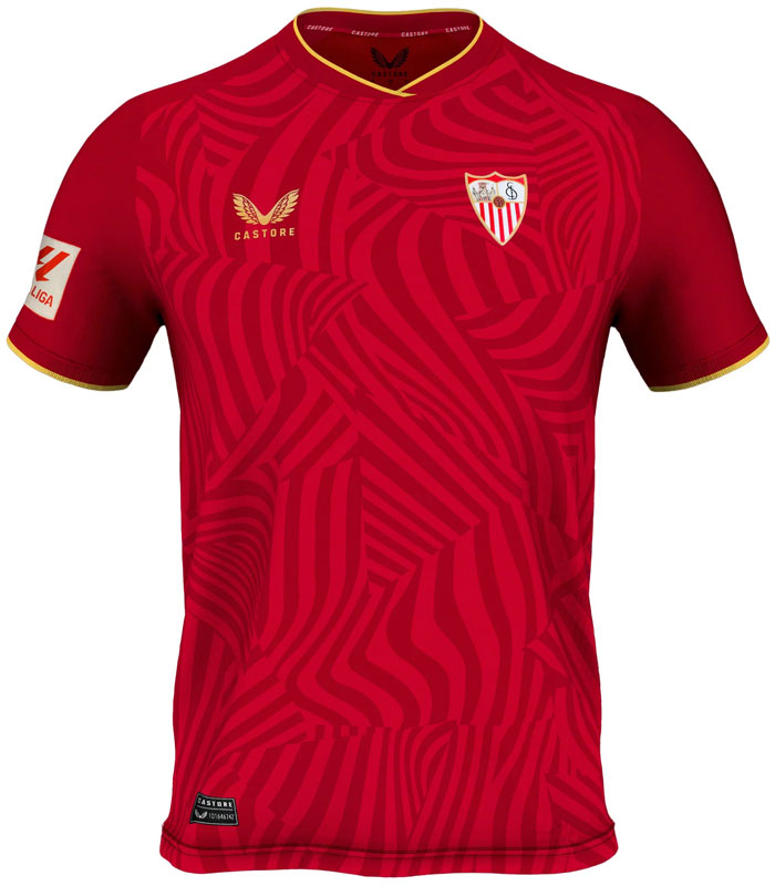 EL王者セビージャ、23-24新ユニが登場！アウェイは「ユヴェントス戦」の熱きサポーターへ敬意を表す｜写真4