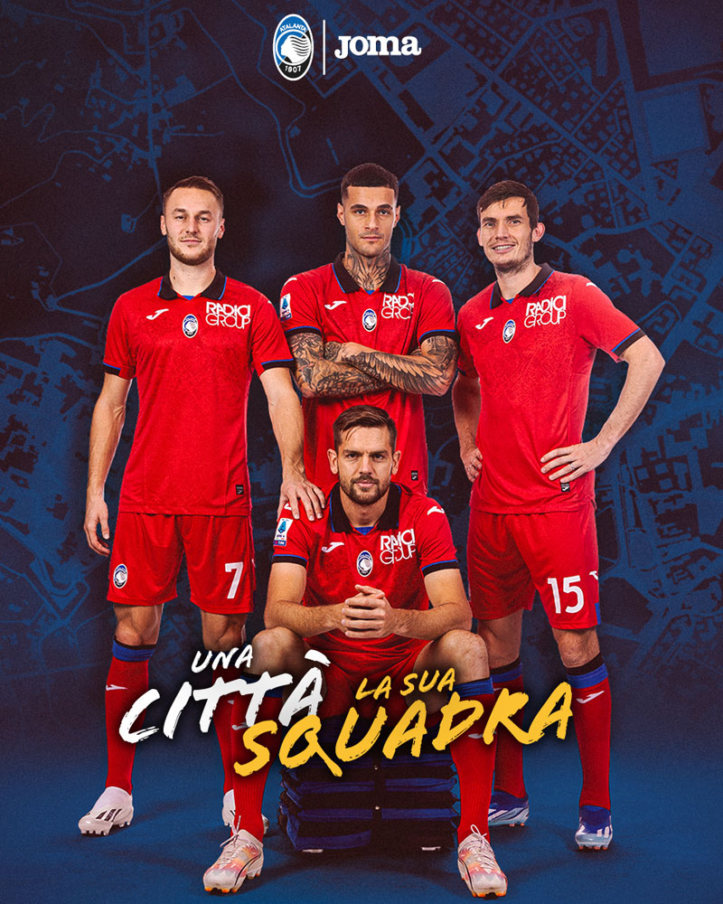 好調アタランタ、10年ぶりに赤いユニを発表！前面の地図で街への“愛と敬意”を表現｜写真7