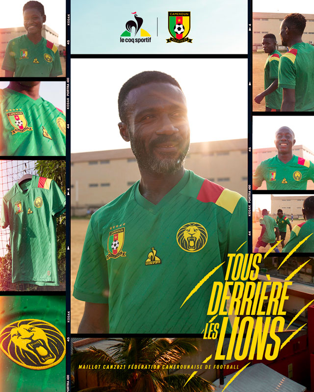 全身にライオンの爪痕！カメルーン代表、2022新ユニフォームを発表｜写真4