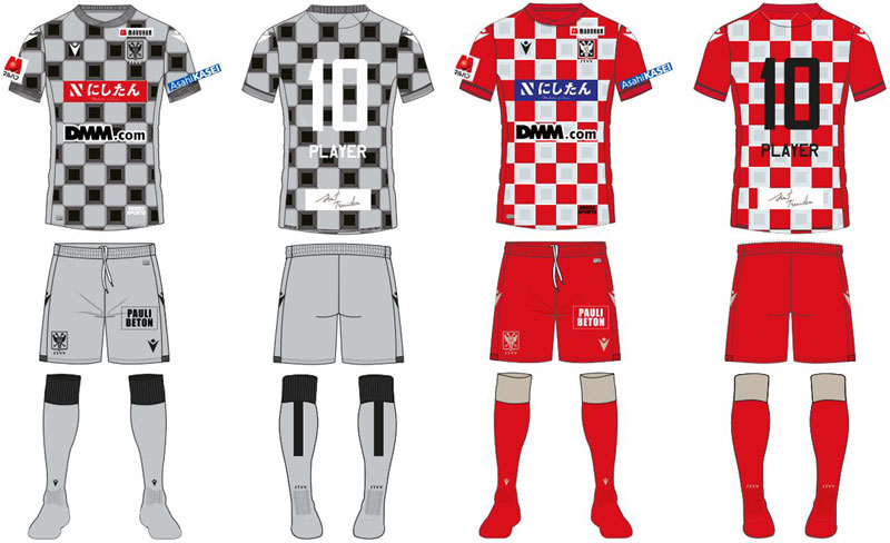 シント＝トロイデン、2022-23新ユニフォーム発表！日本的な「市松模様」を描く｜写真8