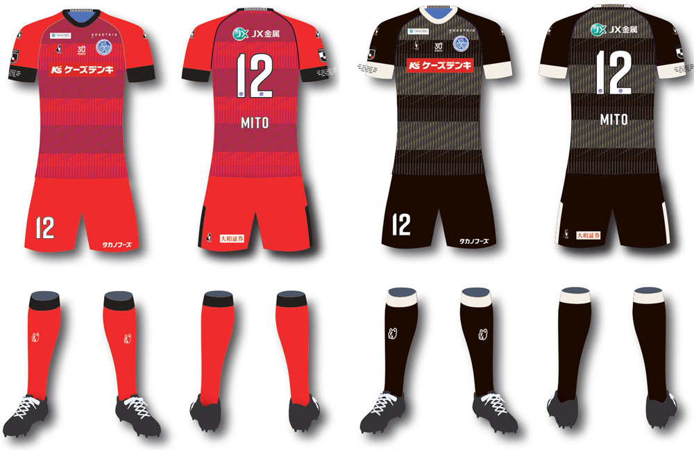 水戸ホーリーホック、「30周年シーズン」の2024新ユニフォーム発表！“青黒”が超スタイリッシュなデザイン｜写真6