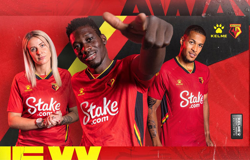 昇格組ワトフォード、2季ぶりのプレミアを戦う21-22新ユニフォーム！｜写真6