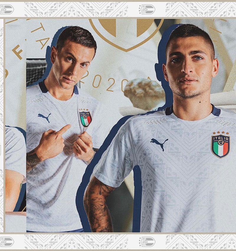イタリア代表、EURO2020に向けた新アウェイユニフォームを発表！｜写真6