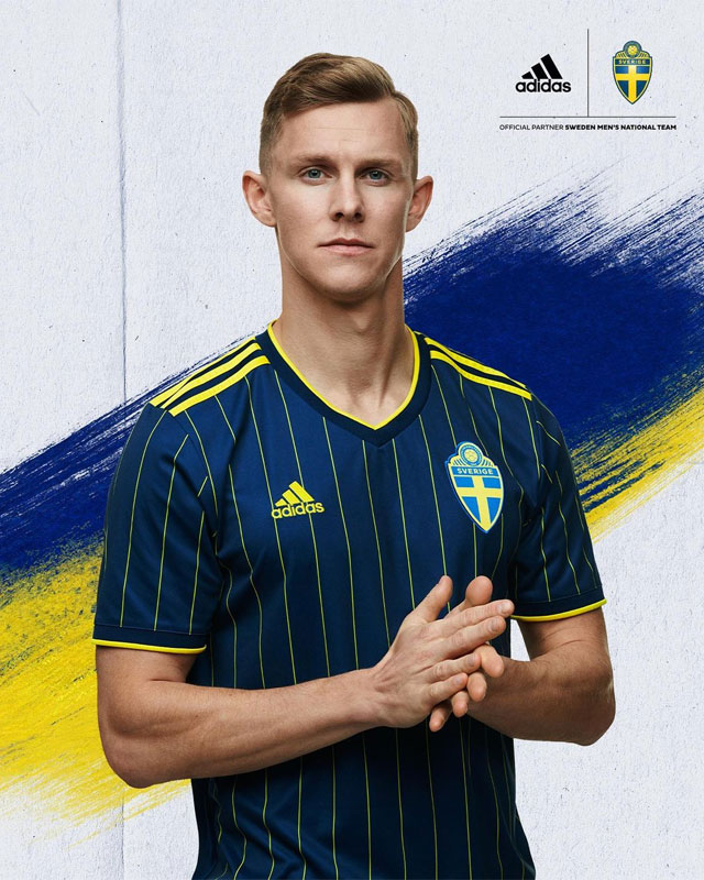 スウェーデン代表、「スタイリッシュ」なEURO2020新ユニフォームを発表！｜写真4