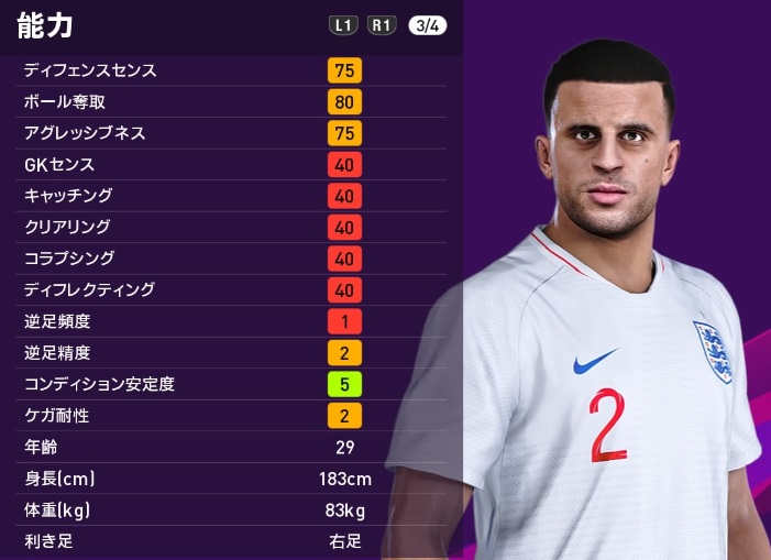 ウイイレで比較！リヴァプール対シティで鍵を握りそうな「イングランド代表」｜写真7