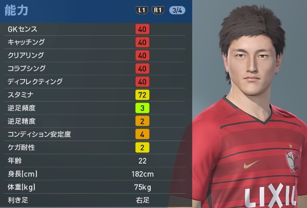 中島翔哉や鈴木優磨ら、「ウイイレ2019」での能力はこんな感じ｜写真13