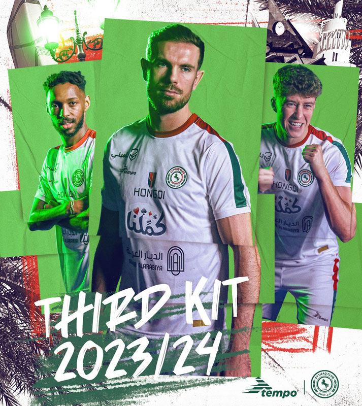 爆買いサウジのアル・イティファク、3つの新ユニフォームを発表！完全に「ヘンダーソン推し」｜写真5