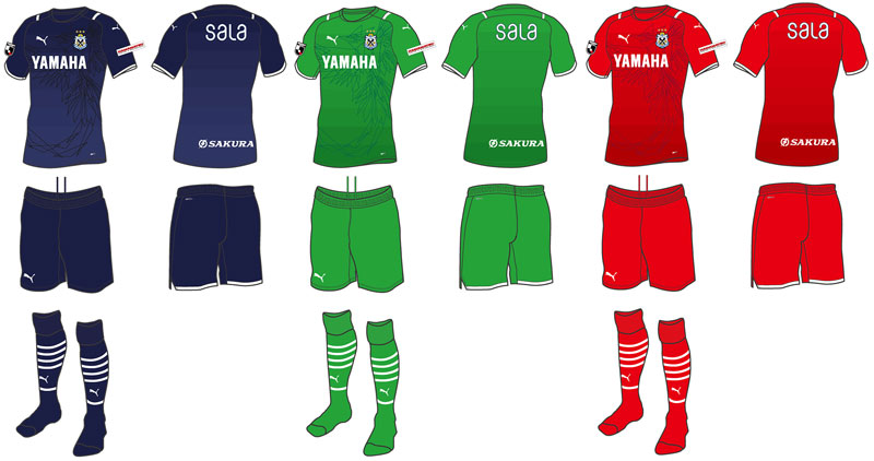 ジュビロ磐田、2021新ユニフォームを発表！「三光鳥」をラインアートで表現｜写真5