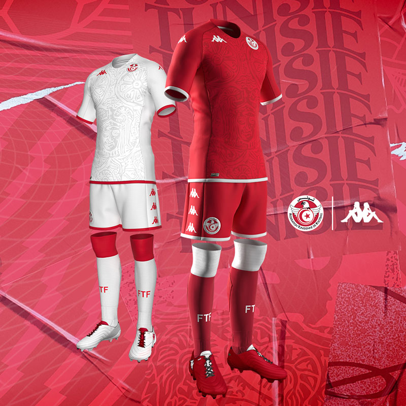 チュニジア代表、「天才将軍の鎧」を描いたカタールW杯の新ユニフォームを発表！｜写真8