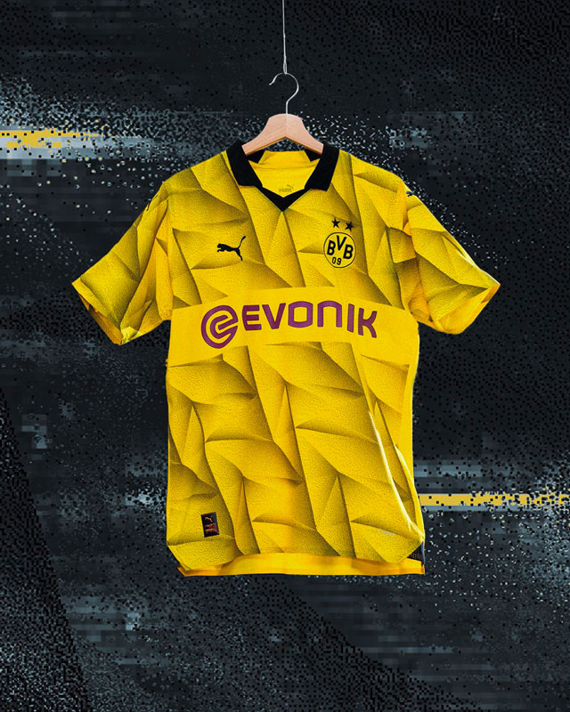 ドルトムントが23-24新サードユニを発表！デザインは80年代「adidasユニ」の再現か｜写真6