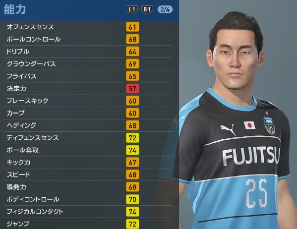 中島翔哉や鈴木優磨ら、「ウイイレ2019」での能力はこんな感じ｜写真6