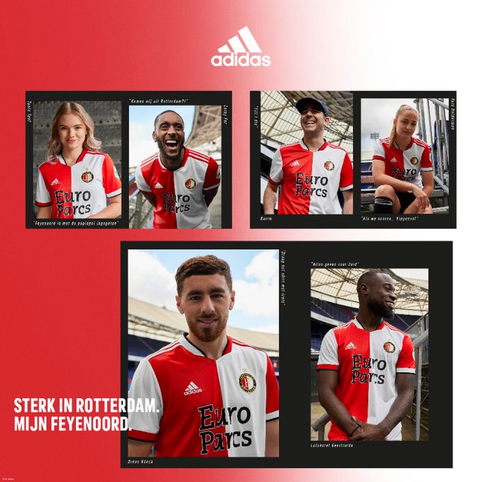 フェイエノールト、2021-22新ユニフォームを発表！鉄板の「伝統デザイン」｜写真6