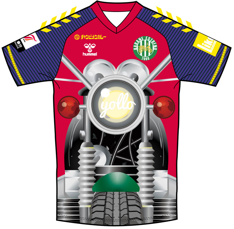 “架空のチーム”、葉羽エストレーノの新ユニフォームが登場！大胆に「バイク」を描く｜写真4