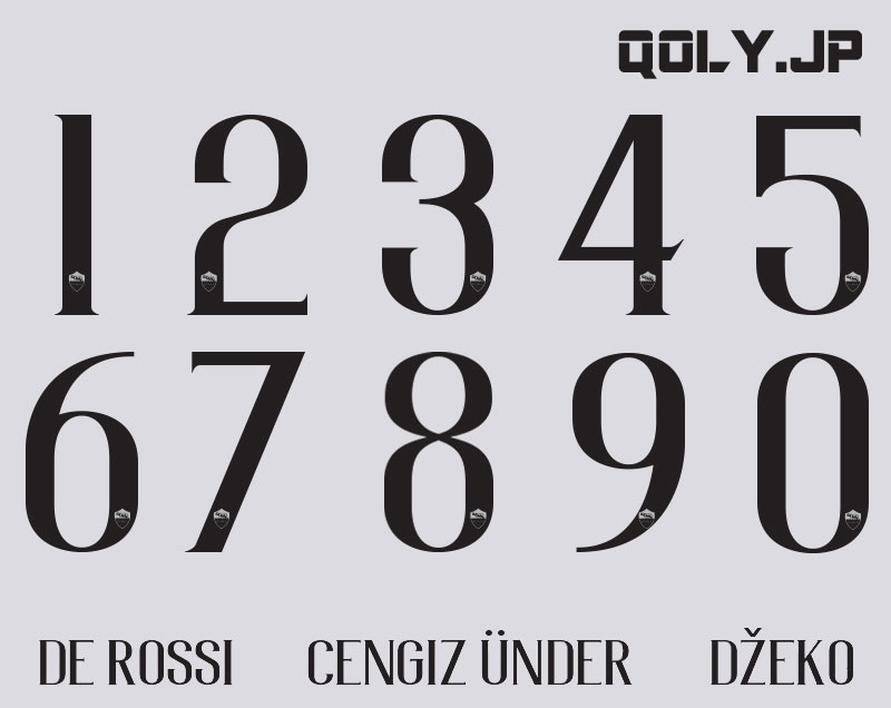 ローマ、ウルフグレーの2018-19アウェイユニフォームを発表！新背番号も掲載｜写真6