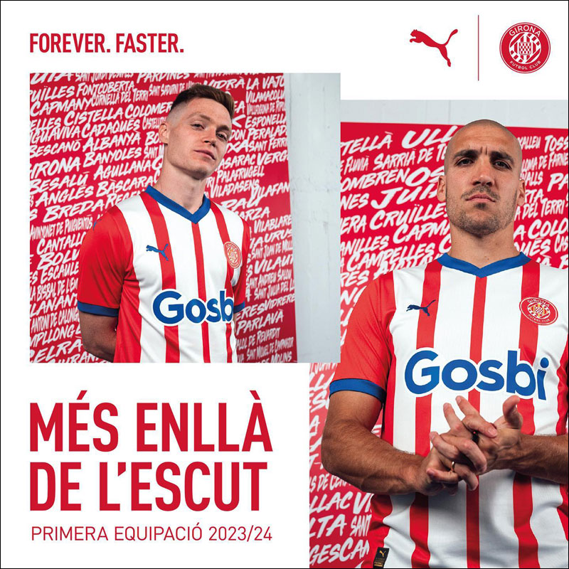 ジローナが23-24新ユニフォーム発表！“原点回帰”でクラブ史上4季目のラ・リーガ1部へ｜写真5