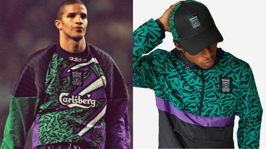 リヴァプール、「真のクレイジーユニ」に触発のカプセルコレクション！90年代“伝説のGKユニ”が甦る｜写真9