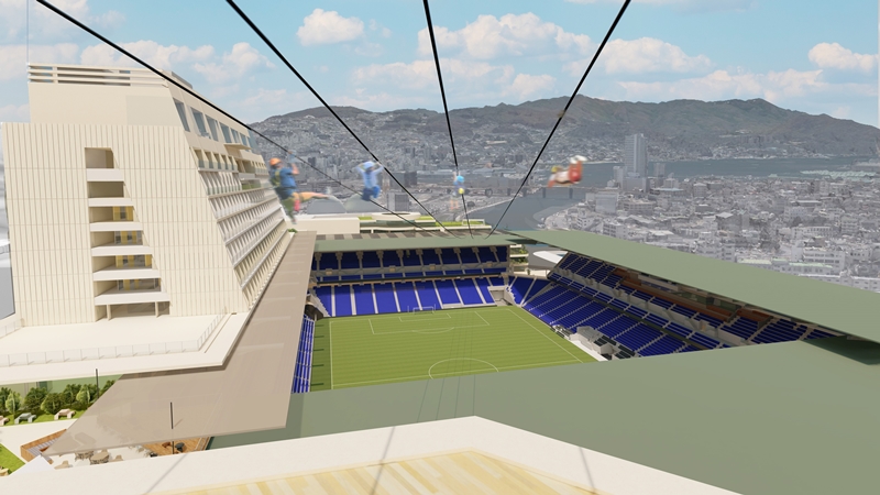 プールで観戦も！V・ファーレン長崎の新スタ「スタジアムシティ」、各施設の完成イメージはこんな感じ｜写真9