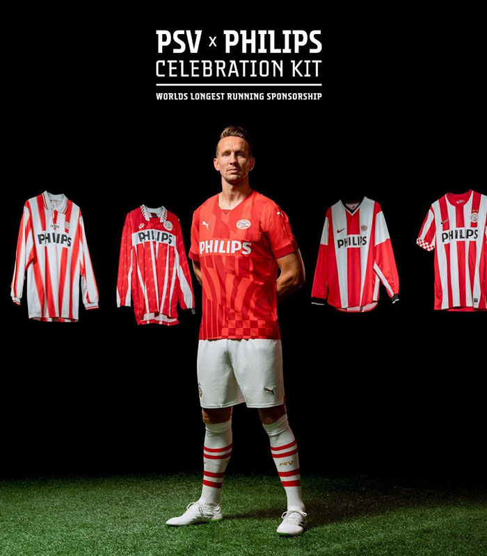 名門PSV、胸にPHILIPSが復活！“ロナウド時代”もMIXの限定ユニで「世界最長スポンサー」110周年を祝う｜写真7