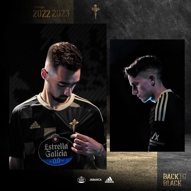 セルタ、2022-23新アウェイユニフォーム発表！待望の「漆黒ユニ」復活｜写真4