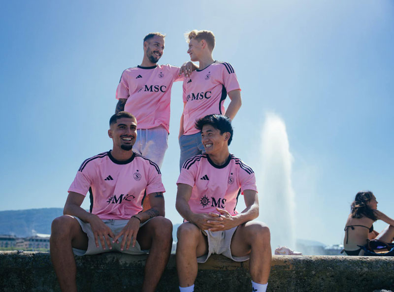 リゾート感がすごい！常本所属のセルヴェット、「夏のジュネーブ」をイメージしたピンクの新ユニを発表｜写真4