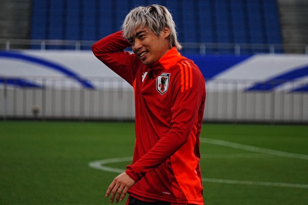 日本代表のイナズマ、FW伊東純也！Qoly編集部が代表練習取材で撮影したスピードスターの写真を公開｜写真12