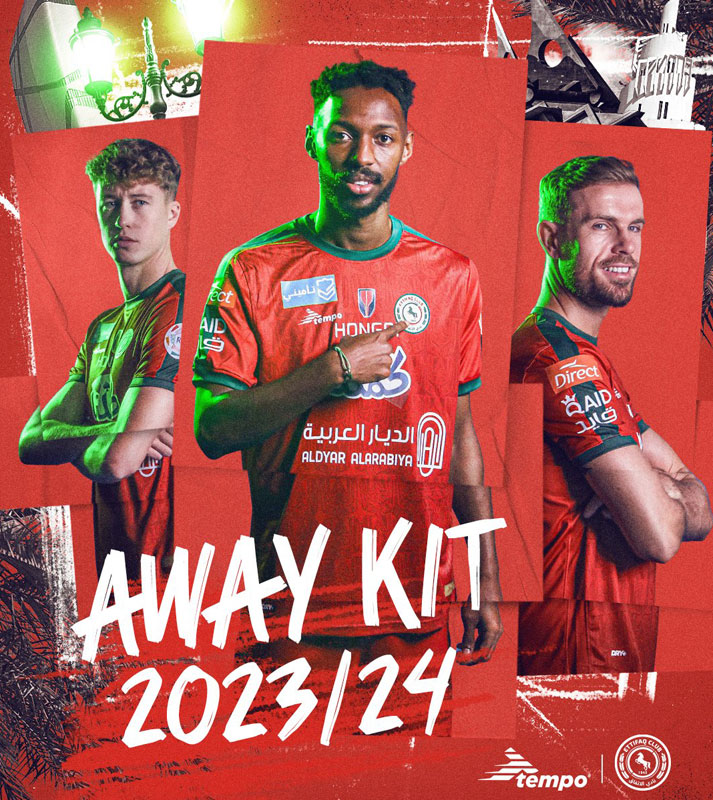 爆買いサウジのアル・イティファク、3つの新ユニフォームを発表！完全に「ヘンダーソン推し」｜写真3