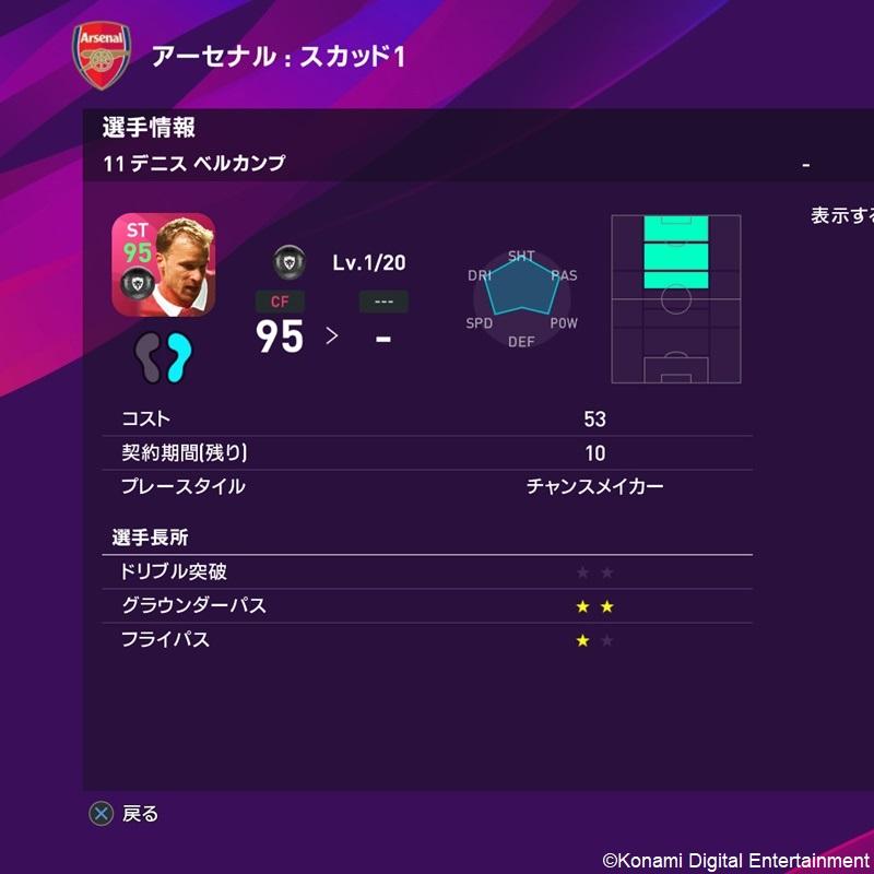 ウイイレ復帰のアーセナル戦士たち！ベルカンプ、ピレスらの能力を大公開｜写真14